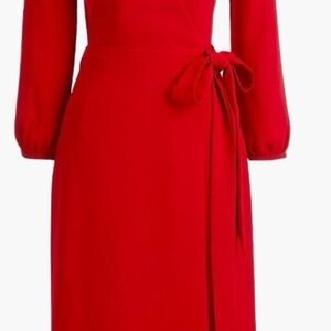 Elegant Red Wrap Dress